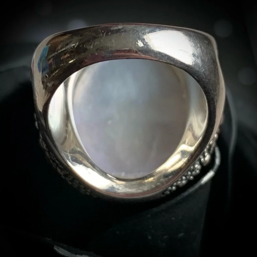 Glowing Amethyst Orb Sterling Silver ring - Picture 8 of 14